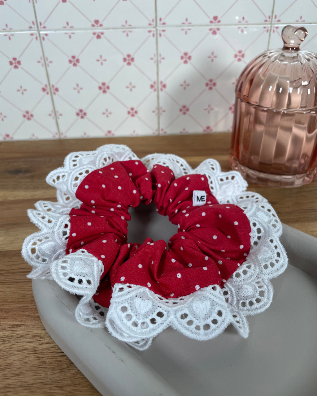 Chouchou pois rouge - Cherry lady
