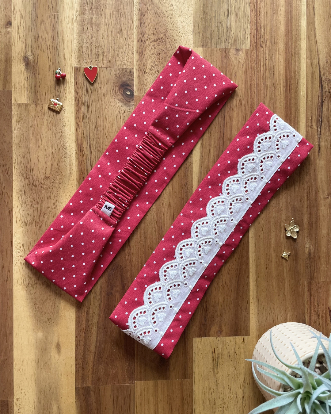 Bandeau cheveux pois - Cherry lady