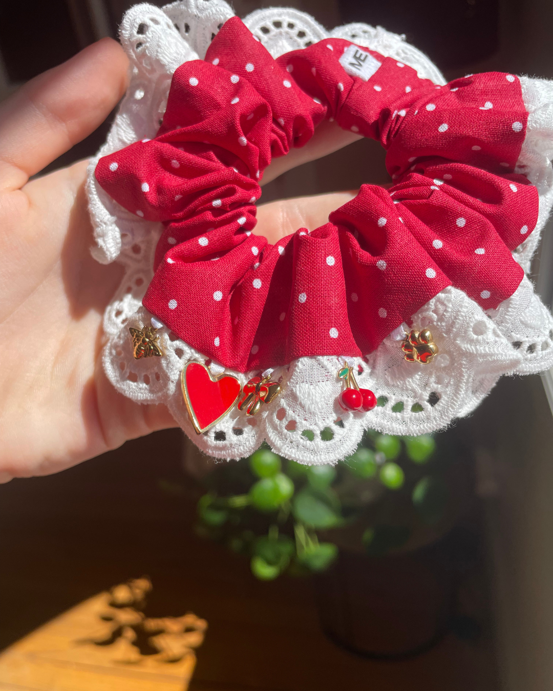Chouchou pois rouge - Cherry lady
