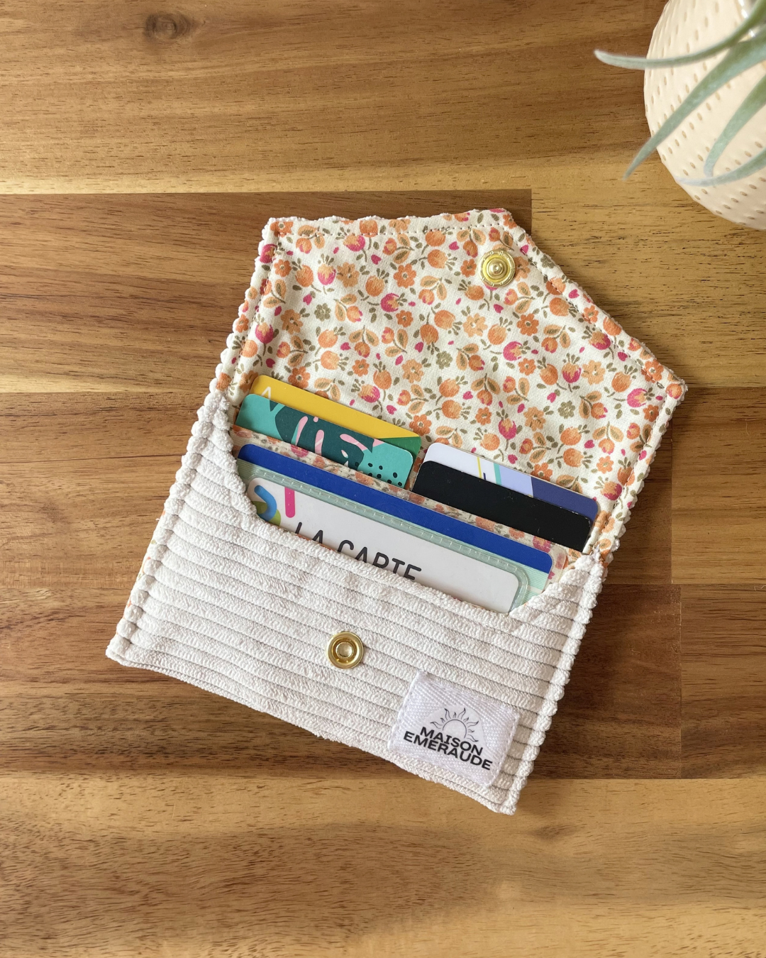 Porte carte - Peachy bloom