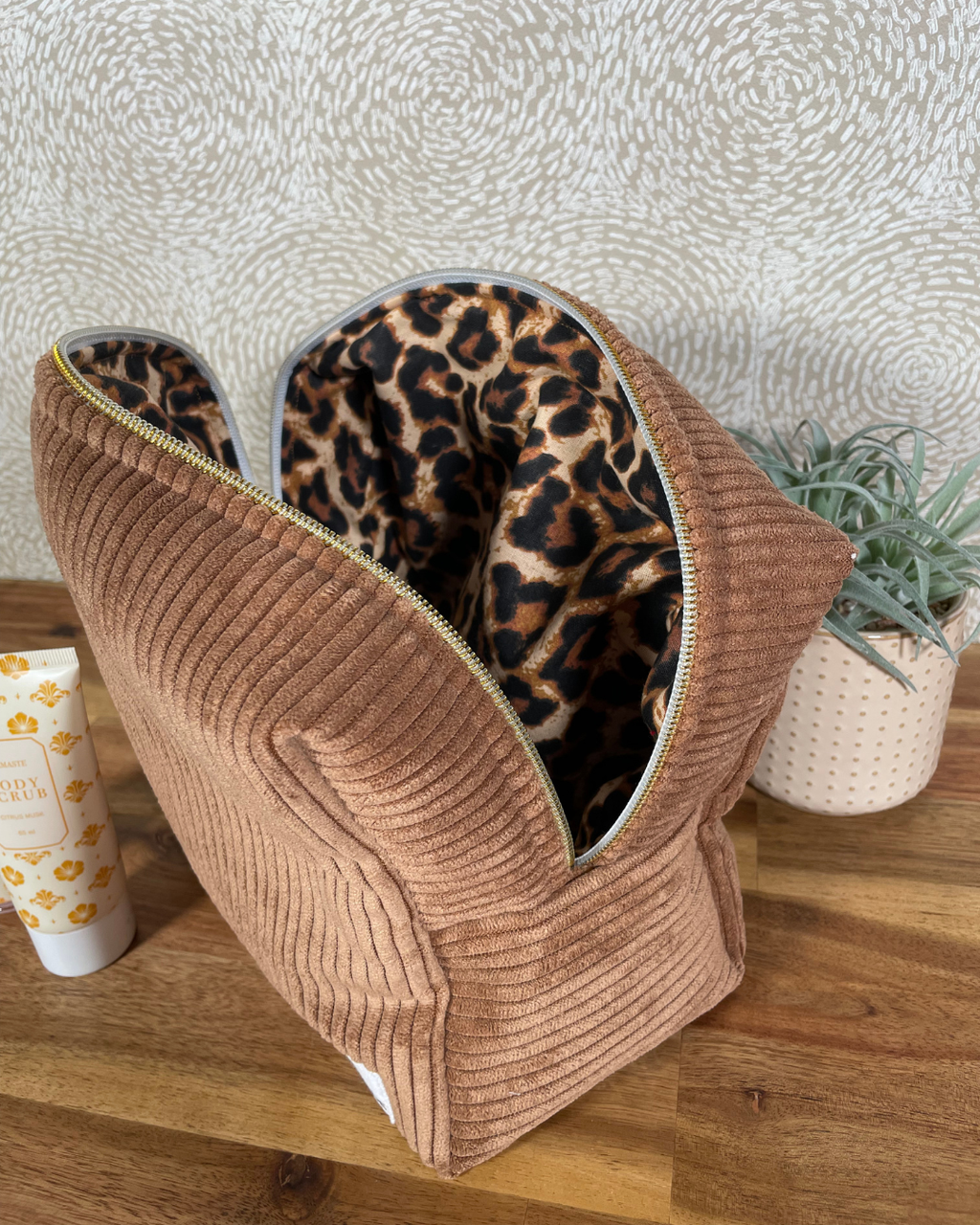 Trousse velours / léopard - Wild life
