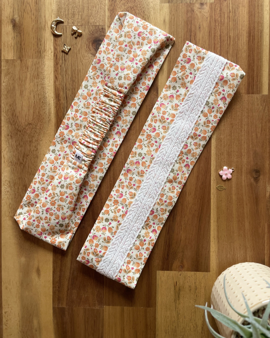 Bandeau cheveux fleur - Peachy bloom
