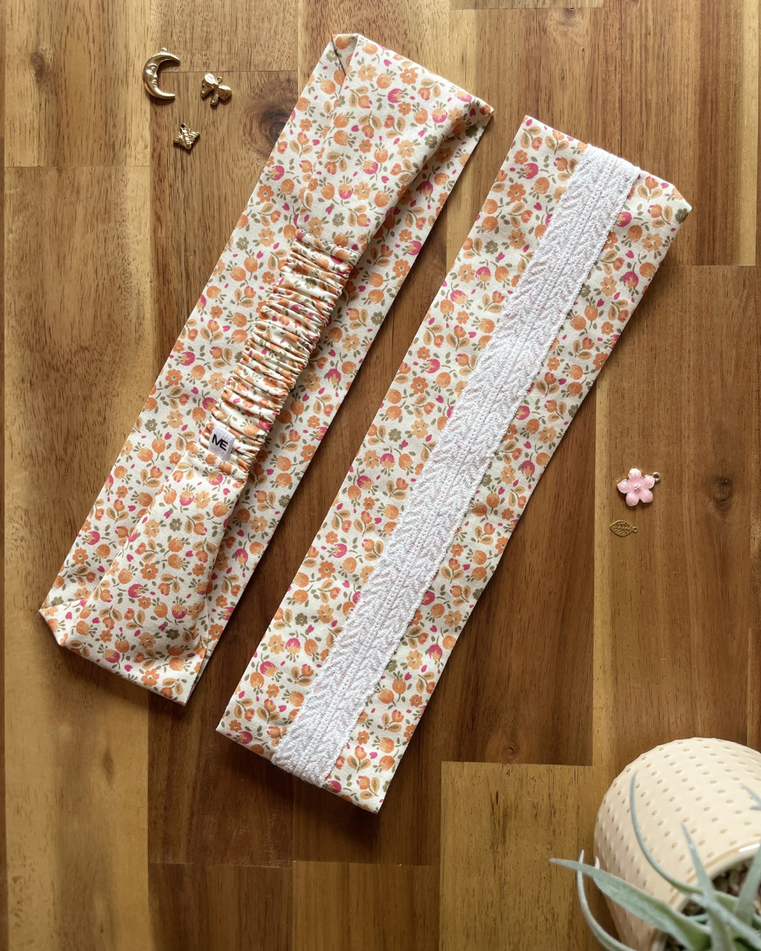 Bandeau cheveux fleur - Peachy bloom