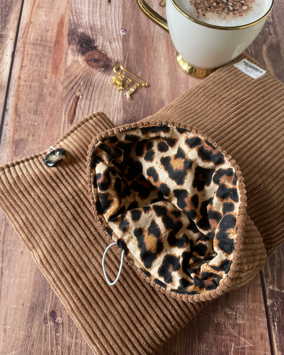 Pochette livre velours/léopard - Wild life