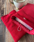 Pochette livre velours/pois - Cherry lady